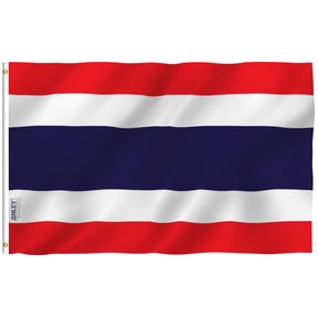 ANLEY Fly Breeze 3x5 Foot Thailand Flag - Vivid Color and UV Fade Resistant - Canvas Header and Double Stitched -Thai National Flags Polyester with Brass Grommets 3 X 5 Ft