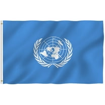 ANLEY [Fly Breeze] 3x5 Foot United Nations Flag - Vivid Color and UV Fade Resistant - Canvas Header and Double Stitched - UN International Flags Polyester with Brass Grommets 3 X 5 Ft