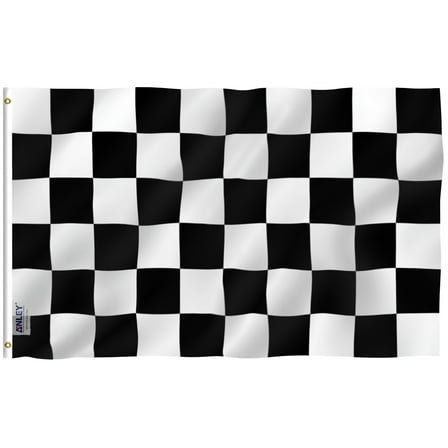 ANLEY [Fly Breeze] 3x5 Feet Checkered Flag - Vivid Color and UV Fade Resistant - Canvas Header and Brass Grommets - Racing Banner Flags