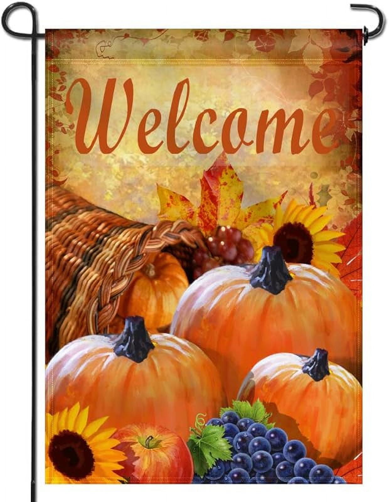 College Flags & Banners Co. Hurricanes Welcome Garden Flag - Double Sided 12.5x18 Inch