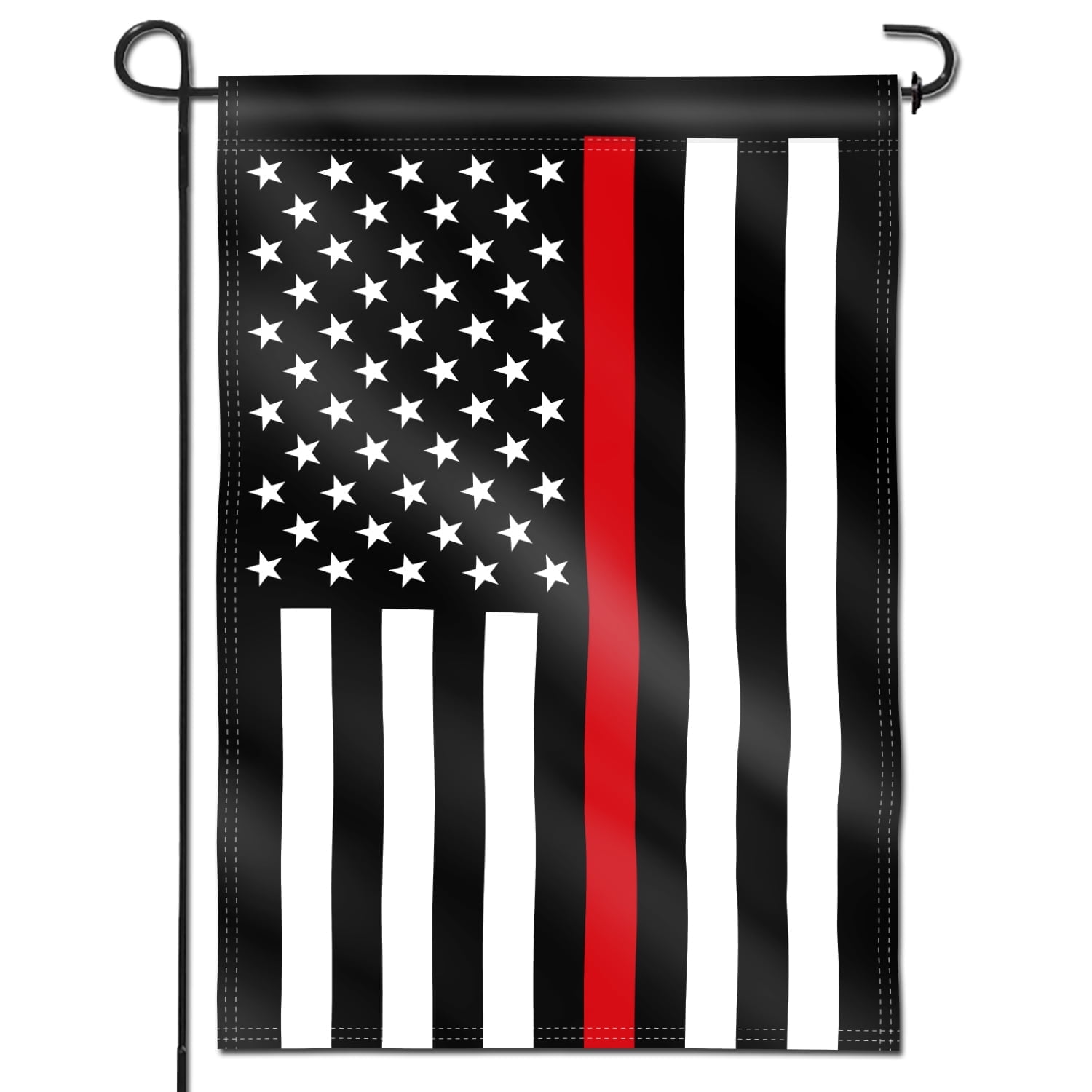 Patriotic Black and Red Double-Sided Polyester Garden Flag