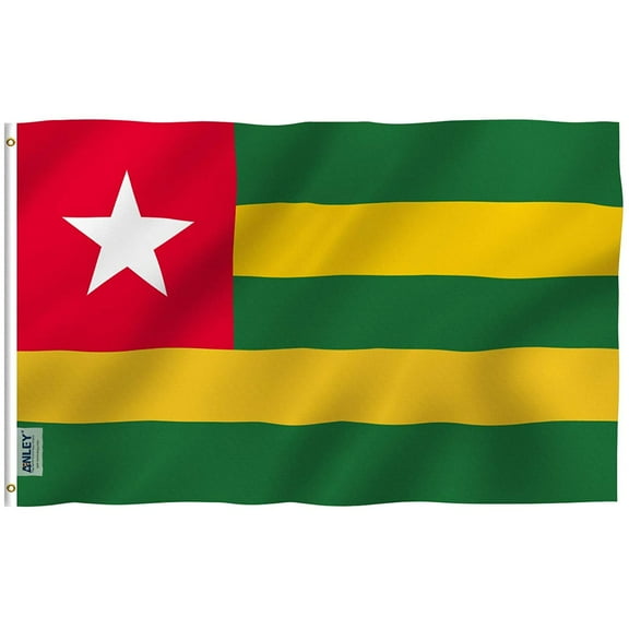 ANLEY Fly Breeze 3x5 Feet Togo Flag - Togolese Republic Flags Polyester with Brass Grommets