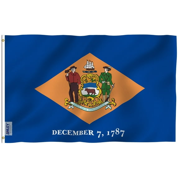 ANLEY Fly Breeze 3x5 Foot Delaware State Flag - Delaware DE Flags Polyester