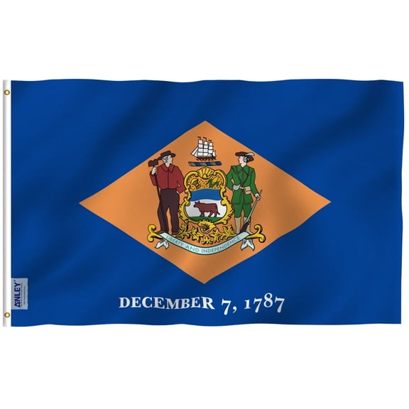 ANLEY Fly Breeze 3x5 Foot Delaware State Flag - Delaware DE Flags Polyester