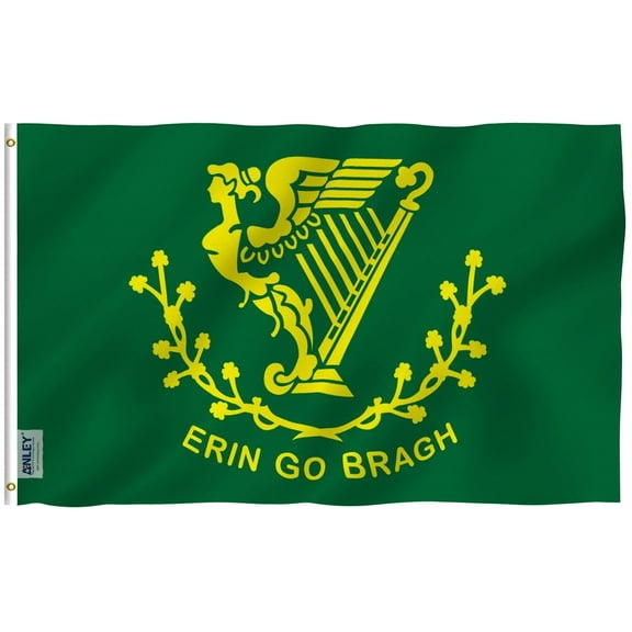 ANLEY Fly Breeze 3x5 Foot Erin Go Bragh Flag - Ireland Forever Flags Polyester with Brass Grommets