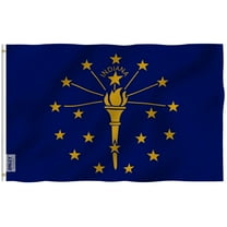ANLEY Fly Breeze 3x5 Foot Indiana State Flag - Indiana IN Flags Polyester with Brass Grommets