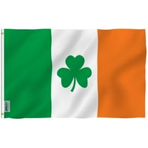 ANLEY Fly Breeze 3x5 Foot Ireland Shamrock Flag - Saint Patrick's Day Clover Flags Polyester with Brass Grommets