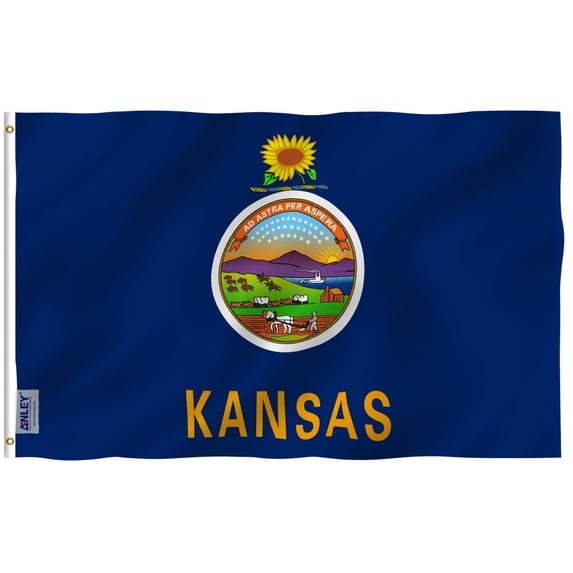 ANLEY Fly Breeze 3x5 Foot Kansas State Flag - Kansas Flags Polyester