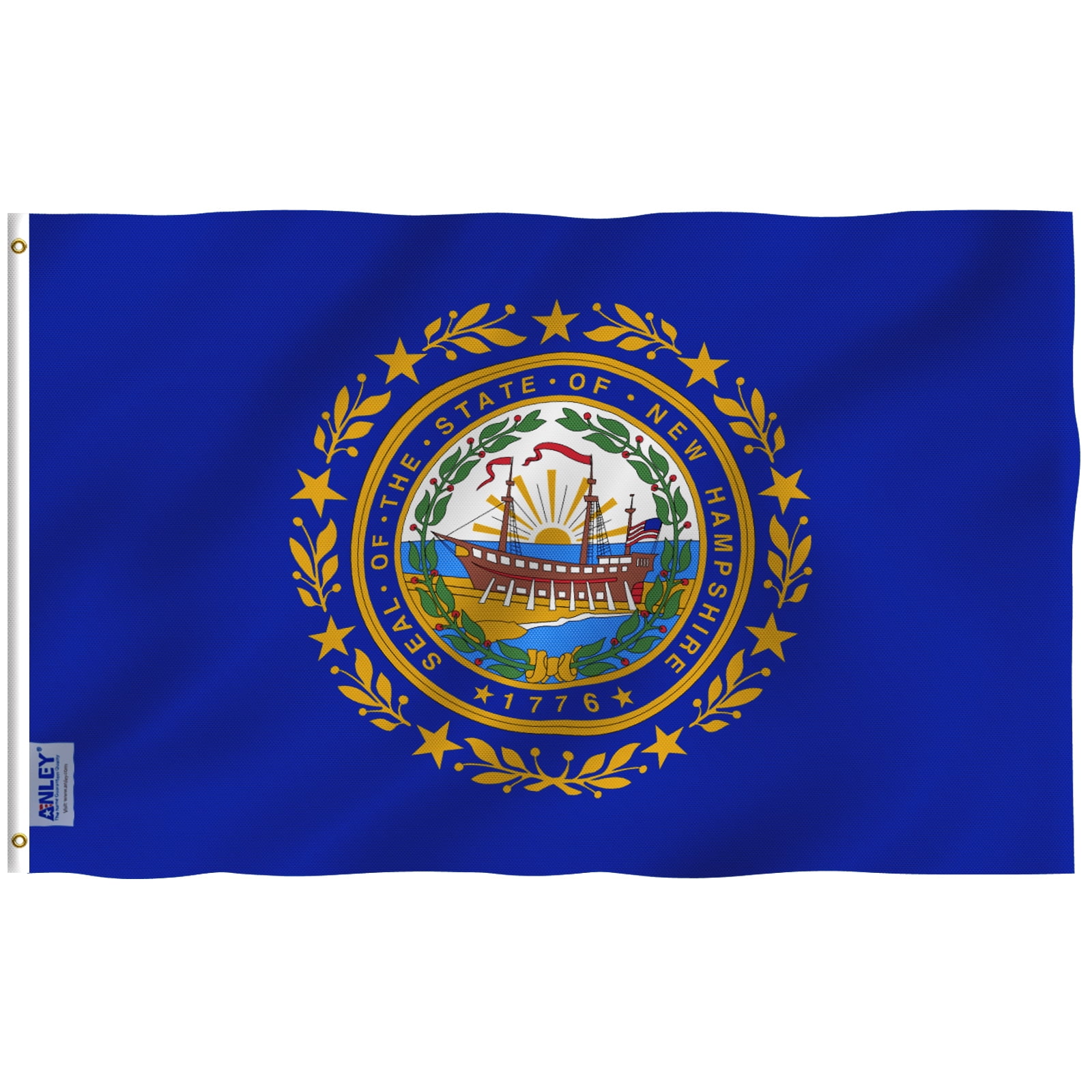 New Hampshire State Flag 3x5 Feet Polyester with Brass Grommets