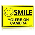 thumbnail image 1 of ANLEY Smile You're on Camera Sign 7 X 10 In - Video Surveillance Security Metal Warning Sign for Home, Business, 1 of 6