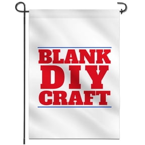 ANLEY Solid White Plain Colored Blank DIY Garden Flags - 18x12.5 Inch