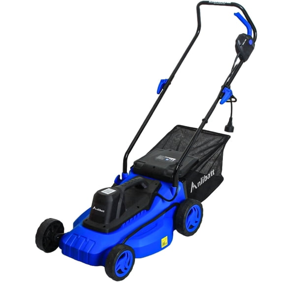 ANLIBATT 15 Inch Corded Electric Push Lawn Mower With 9.2 Gallon Collection Bag, 5-Position Height Adjustment, Lightweight for Yard & Garden