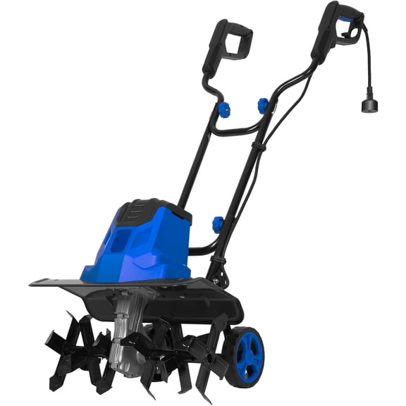 ANLIBATT 16-Inch Corded Electric Tiller 120V 13.5 Amp 8" Tilling Depth with Adjustable Wheels Foldable Cultivator Rototiller for Garden Soil Digging
