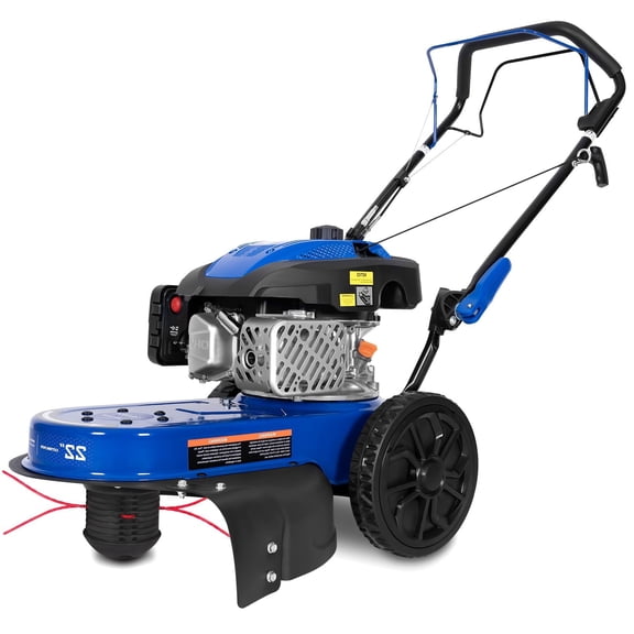 ANLIBATT 22 in Walk Behind String Trimmer Self-Propelled 170cc 4-Cycle Gas Brush Hog Mower Push Weed Eater Brush Cutter for Farm Lawn Yard