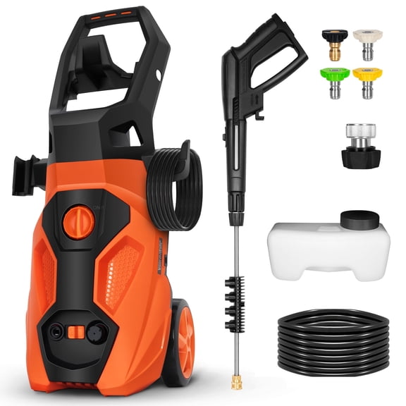 ANLIBATT 2400 PSI Electric Power Cold Water Pressure Washer 1.76 GPM with 4 Nozzles 35ft Cord, 20ft Hose for Cars Driveways Fences Patios