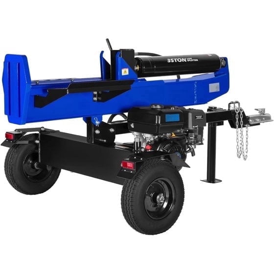 ANLIBATT 40-T Gas Log Splitter Full Beam, Horizontal/Vertical Auto Return Wood Splittert, with Towing Connections