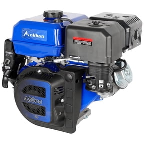 ANLIBATT Gas Engine 420cc 15HP with Electric Start, 4-Stroke OHV Horizontal Shaft Gas Motor, Gas Powered Multi Use Replacement Engine