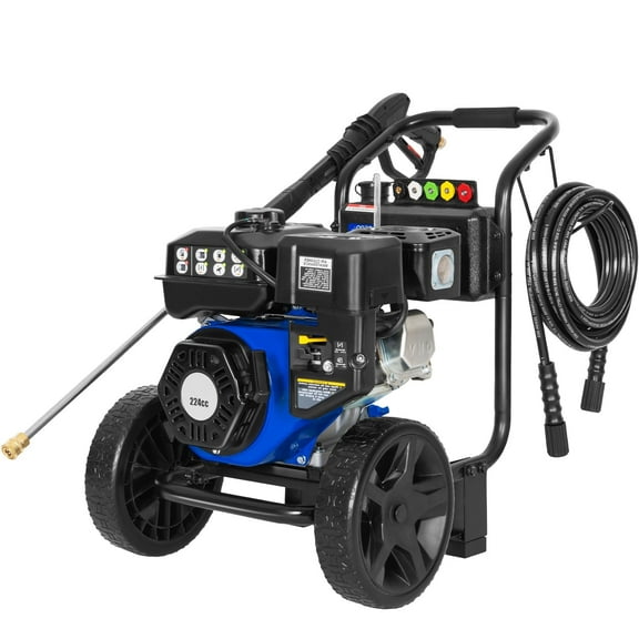 ANLIBATT Gas Pressure Washer 3500 PSI 2.5 GPM 224cc Engine 5 Quick-Adjustable Nozzles for Gardens, Household, Cars, Patios, Driveways