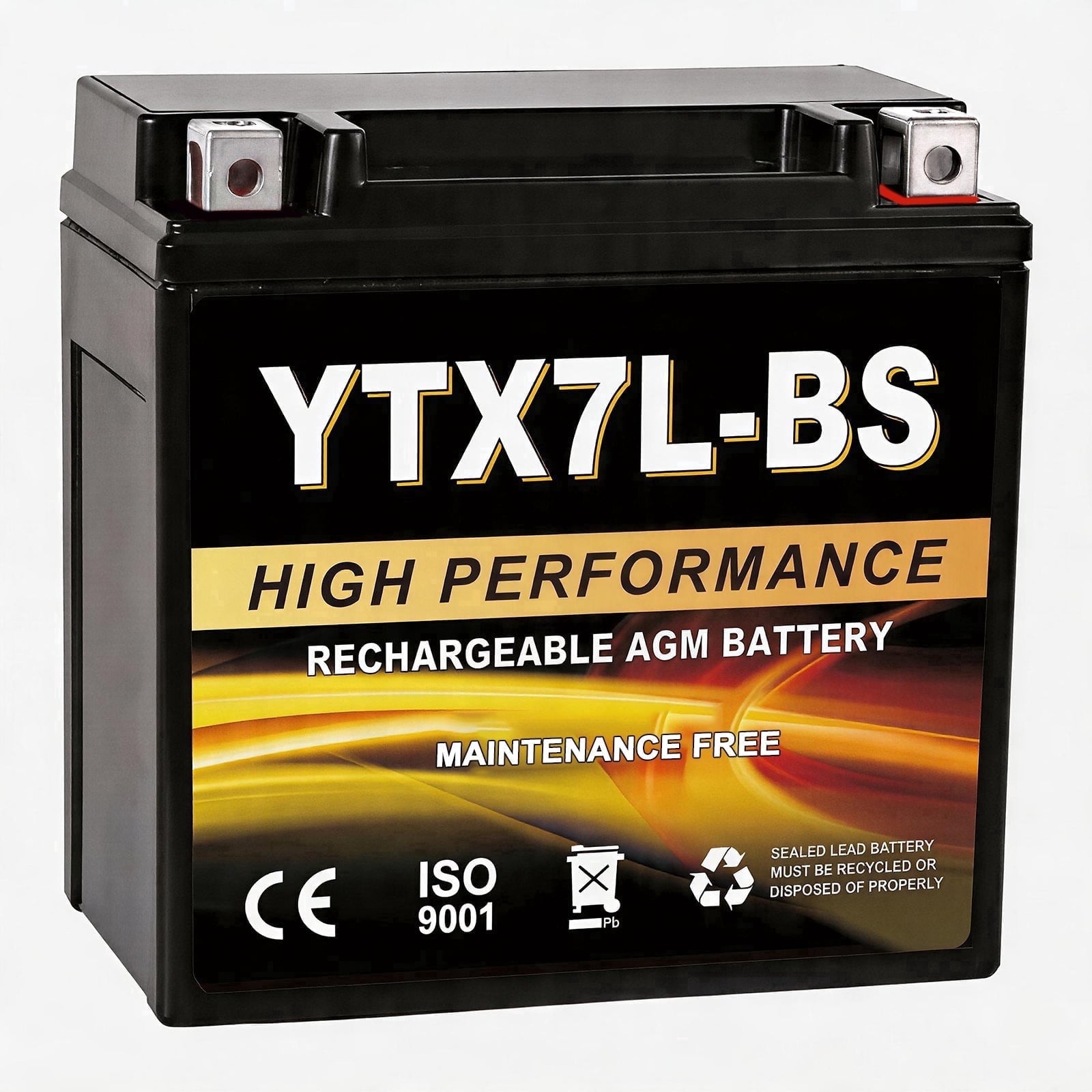 ANLIBATT, Powersport Motorcycle Battery, YTX14AH-BS, 210 CCA