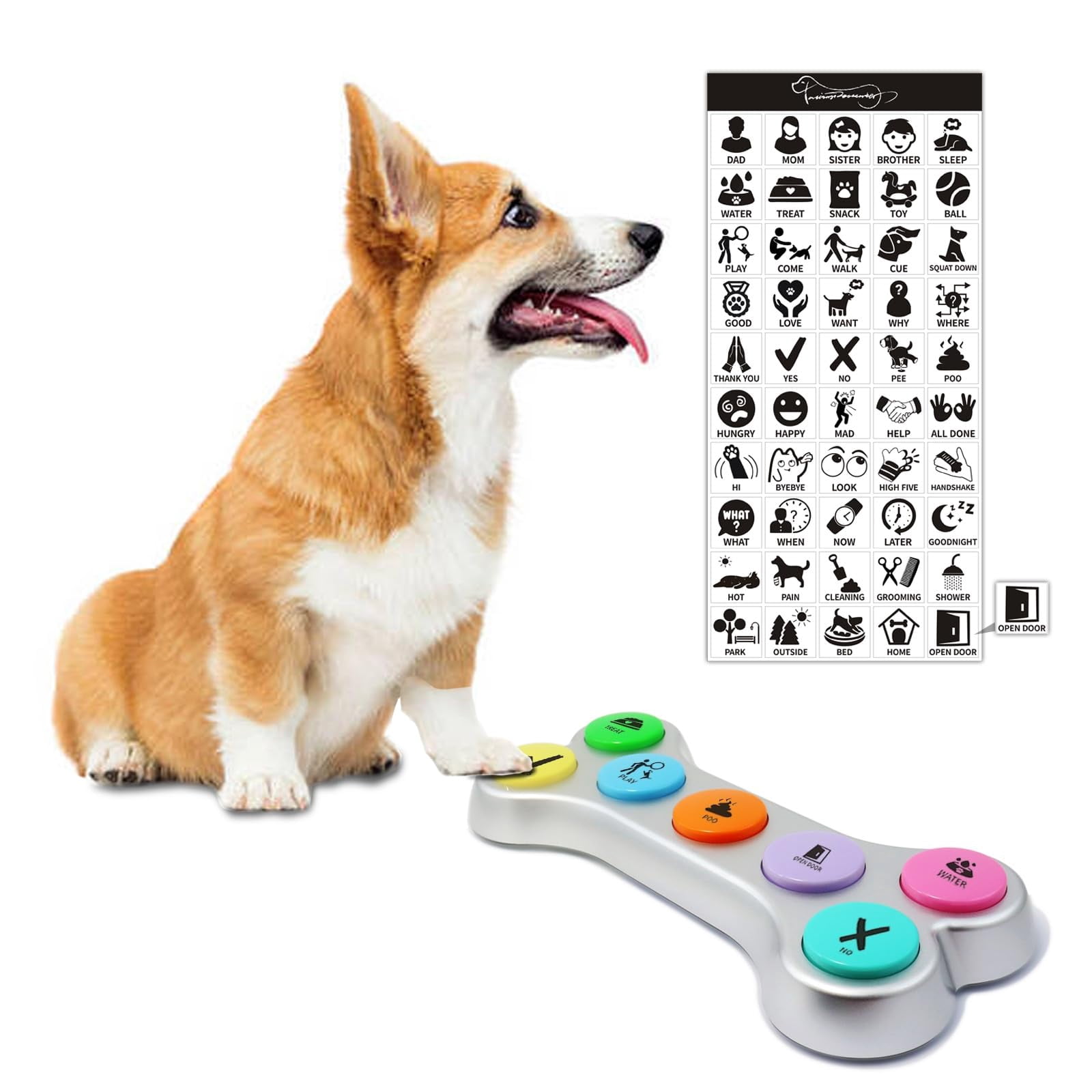 Target Button For Dogs ANLIKY Dog Buttons for Communication, 7pcs Recordable Talking Buttons ...