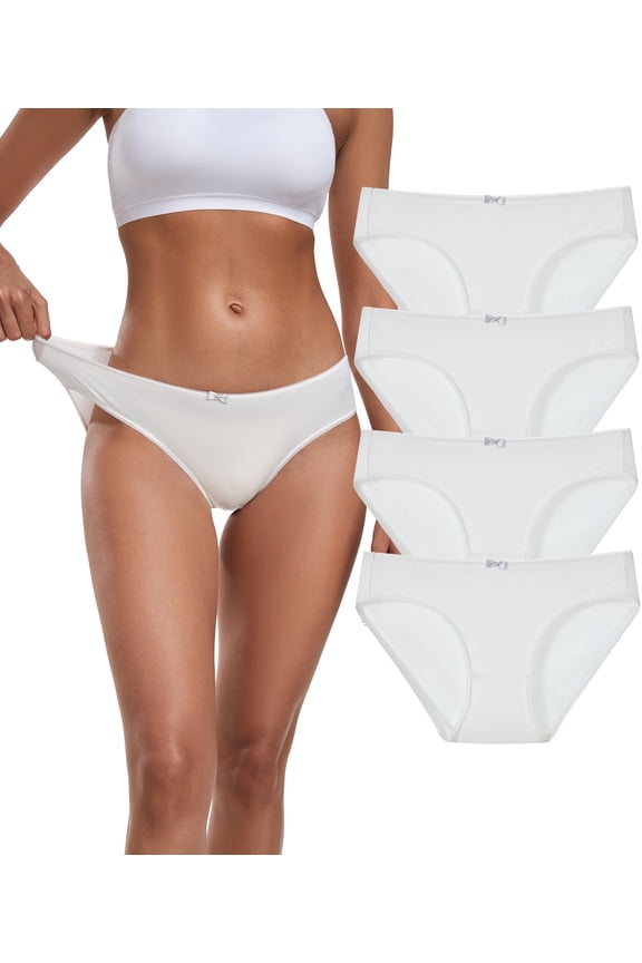 Cotton Womens Underwear Comfortable Hipster Panties for Women Soft Briefs Cute Bikini Underpants(4K,4 PKS,M)