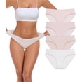 thumbnail image 1 of ANLIQI Cotton Womens Underwear Comfortable Hipster Panties for Women Soft Briefs Cute Bikini Underpants(4P,4 PKS,S), 1 of 6