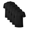 thumbnail image 1 of ANLIQI Men's Bamboo Rayon Undershirts Short Sleeve Crewneck Moisture-Wicking Undershirts 5-Pack (5Black, 2XL), 1 of 1