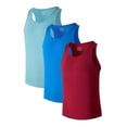 thumbnail image 1 of ANLIQI Men's Bamboo Rayon Undershirts Tank Tops Men Crew Neck Stretchy Tank Shirts 3 Pack (Lake Green/Blue/Wine Red, L), 1 of 6