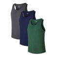 thumbnail image 1 of ANLIQI Men's Bamboo Rayon Undershirts Tank Tops Men Crew Neck Stretchy Tank Shirts 3 Pack (Navy/Dark Grey/Green, S), 1 of 6