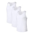 thumbnail image 1 of ANLIQI Men's Bamboo Rayon Undershirts Tank Tops Men Crew Neck Stretchy Tank Shirts (3 Pack White, XL), 1 of 6