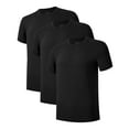 thumbnail image 1 of ANLIQI Men's Bamboo Rayon Undershirts Short Sleeve Crewneck Moisture-Wicking Undershirts 3 or 5 Pack(Black, M), 1 of 7