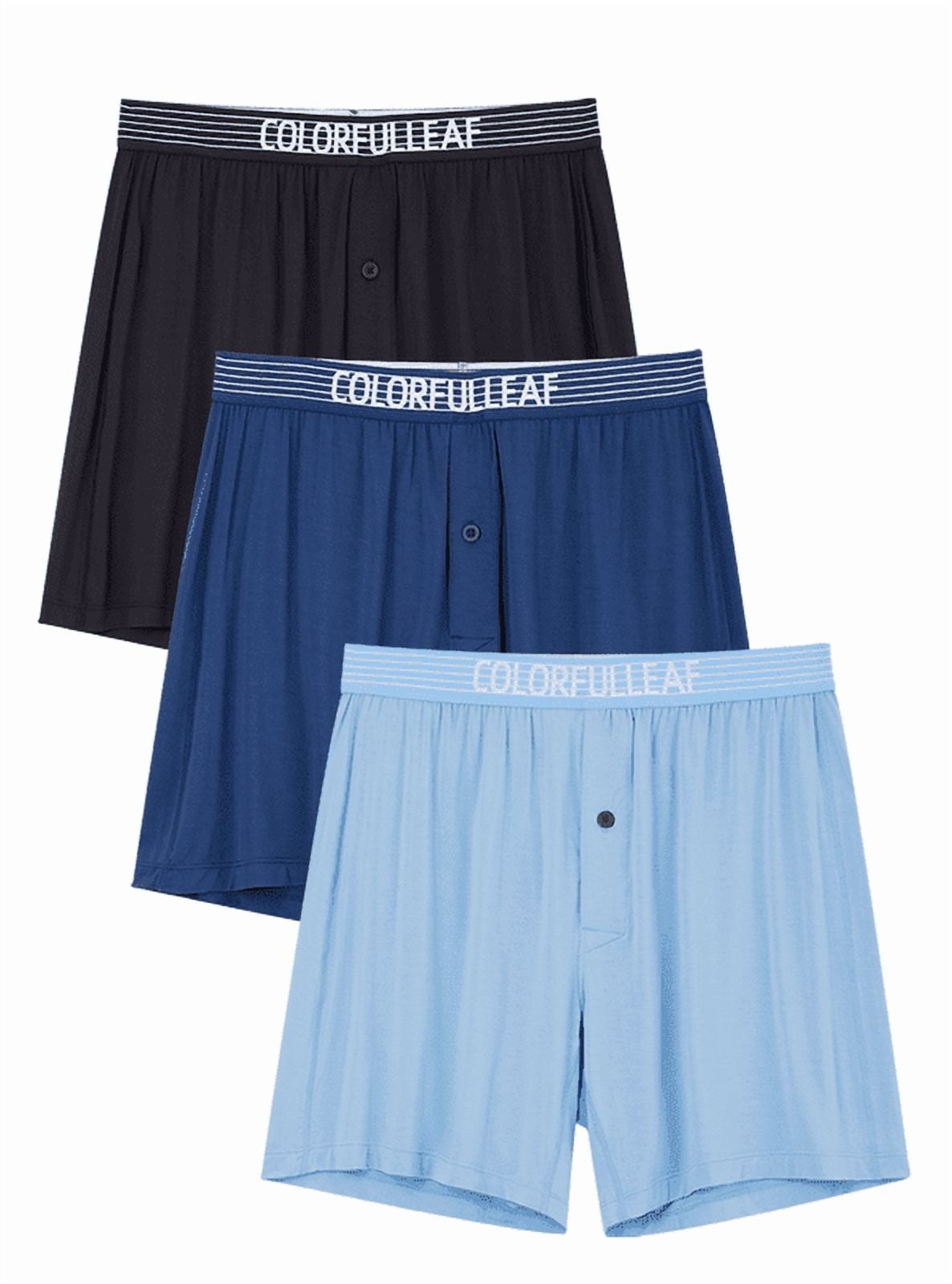 ANLIQI Men's Underwear Boxer Relaxed Soft Rayon Made from Bamboo Boxers ...