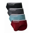 thumbnail image 1 of ANLIQI Men's Underwear Briefs Bamboo Underwear for Men with Fly 3D Pounch Lightweight Bikini UnderPants Low Rise Men's Sexy Brief(4C,S), 1 of 4