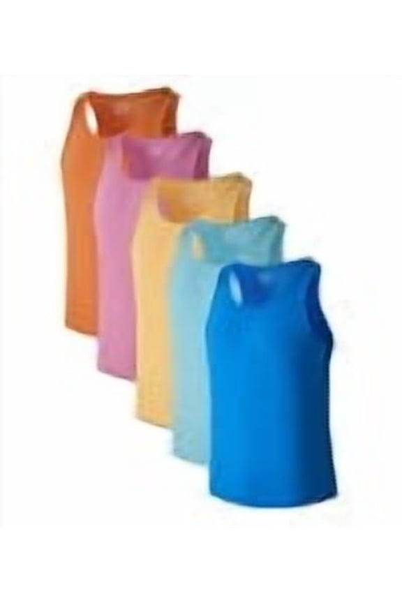 Mens Tank Top Undershirt Bamboo Rayon White Tank Top Men Crew Neck A-Shirt for Men (5 Pack Multicolor, M)