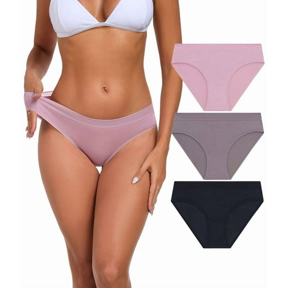 ANLIQI Modal Microfiber Underwear Women Hipster Panties Breathable Ladies Panties Bikini Comfortable Undies S-2XL (3BVP,2XL)