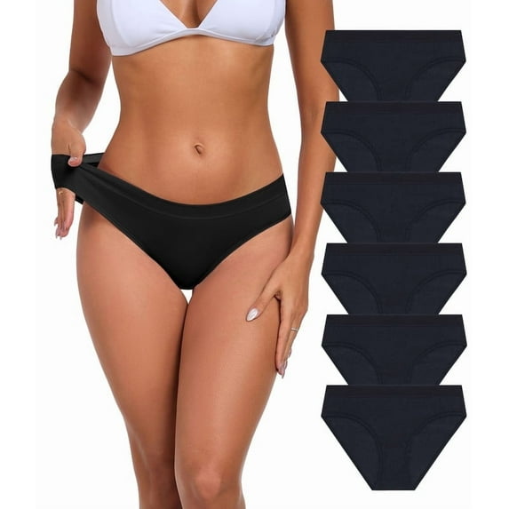ANLIQI Modal Underwear Supersoft Hipster Panties for Women Pack Breathable & Stretch Bikini Underpants Comfortable Undies (6B,XL)