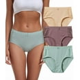 thumbnail image 1 of ANLIQI Underwear for Women Cotton Hipster Breathable Panties Ladies Full Coverage Undies 3/6 Pack(3KLF,2XL), 1 of 6