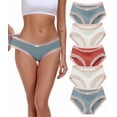 thumbnail image 1 of ANLIQI Womens Underwear Lace Trim Hipster Panties 5 Pack Bamboo Viscose Cotton Bikini Briefs Softness Moisture Wicking Breathable Cool Undies(5A,L), 1 of 7