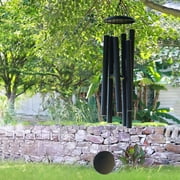 ANLTDTC 78 Inch Black Heavy Duty Aluminum Wind Chimes, Deep Tone Relaxing Melody