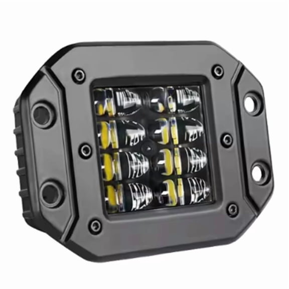 ANMINGPU 5-Inch Flush Mount LED Work Light Bar for Off-Road Vehicles, 40W Spot Beam, 12V-24V, Black Plastic