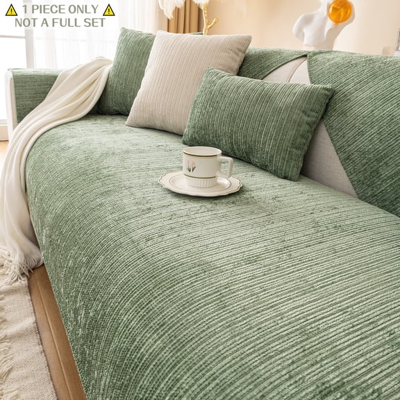 ANMINY 1pc 35.4"×71" Chenille 2-Seater Sofa Cover, Ultra-Soft Pet-Friendly Non-Slip Couch Cover, Scratch-Resistant Washable Furniture Protector