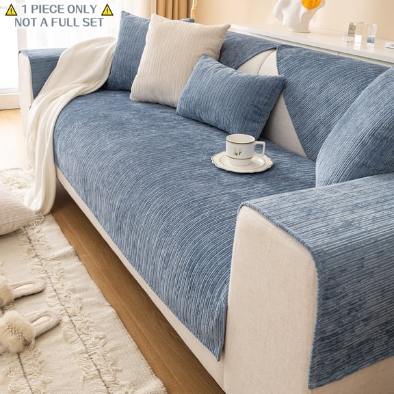 ANMINY 1pc 35.4"×71" Chenille 2-Seater Sofa Cover, Ultra-Soft Pet-Friendly Non-Slip Couch Cover, Scratch-Resistant Washable Furniture Protector