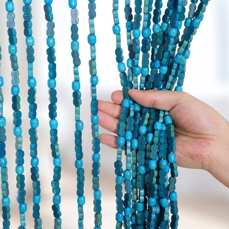 ANMINY Bamboo Bead Door Curtain Handmade Beaded Curtain for