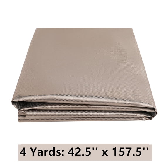 ANMINY Copper Fabric Nickel Faraday Fabric 42.5" x 4 Yards EMF RFID RF EMI Radiation Shielding Signal Block Protector, Silver