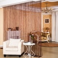 thumbnail image 1 of ANMINY Decorative Door String Curtain Fringe Wall Panel Tassels Room Divider, Dark Coffee, 1 of 5
