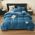 thumbnail image 1 of ANMINY Double-Sided Milk Fleece Winter Comforter, Reversible Soft Warm Bedding, 1 of 8