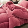 thumbnail image 1 of ANMINY Double-Sided Milk Fleece Winter Comforter, Reversible Soft Warm Bedding, 1 of 8