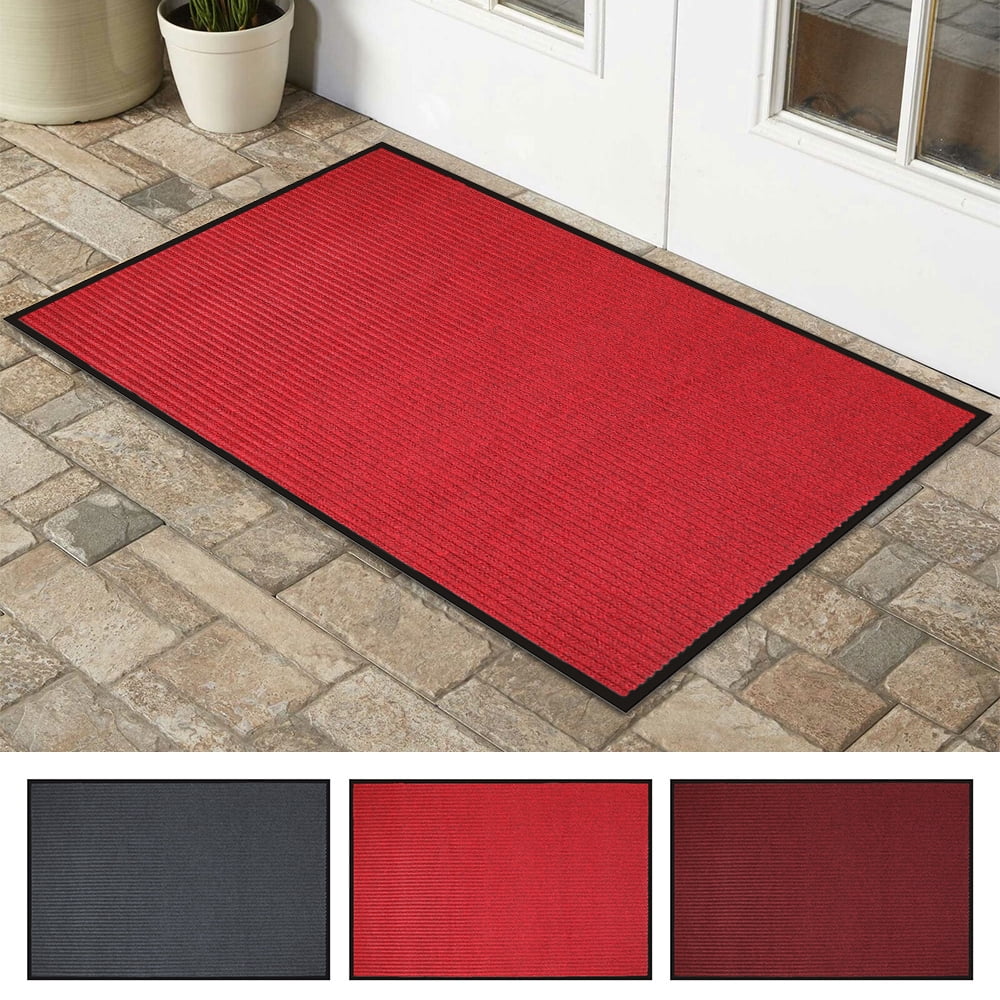 ANMINY Front Doormat Entrance Shoe Mat Waterproof PVC Non Slip Rug