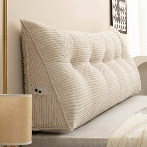 ANMINY Large Headboard Pillow - Removable Cover | 100% Cotton Filling | Bolster for Daybed & Sofa
