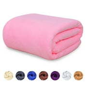 ANMINY Large Microfiber Bath Towels Soft Absorbent Towel for Gym Spa Shower Beach Travel Body Wrap Towel, Pink